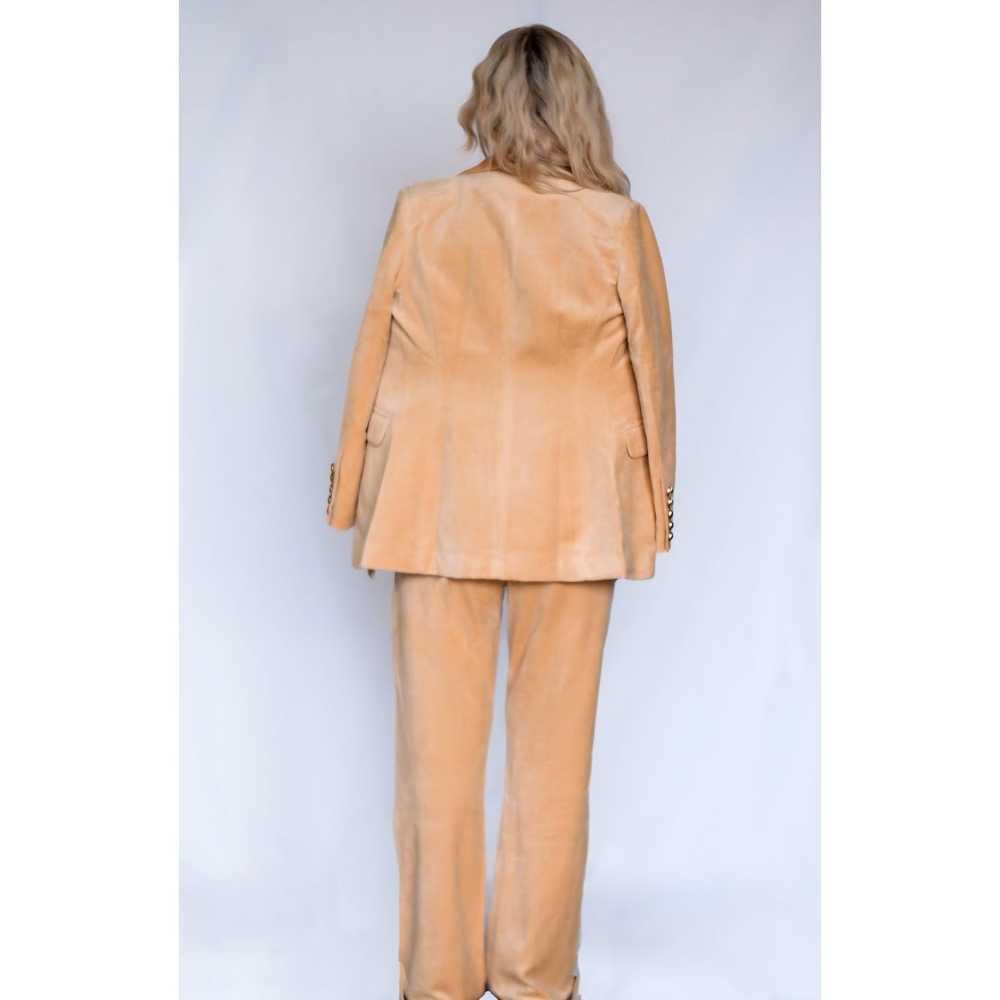 Gold Velvet Suit Set
