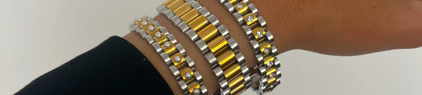 The Chain Watch Band Bracelet- Two Toned