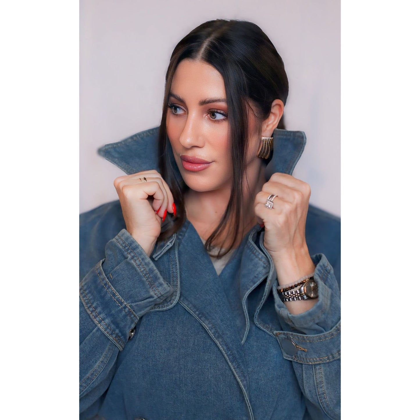 Denim Trench Coat for Fall