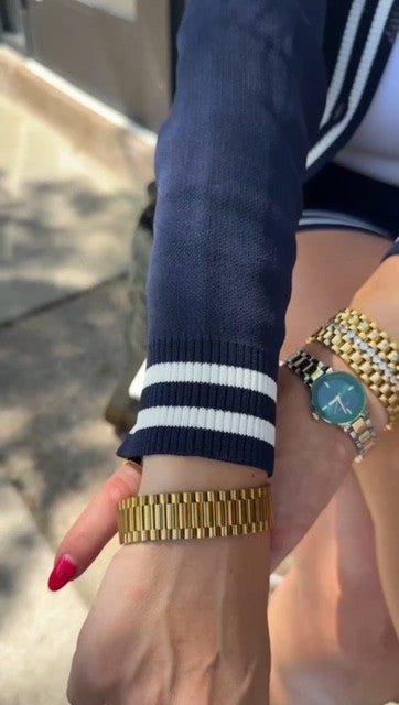 Thick Gold Watch Band Bracelet