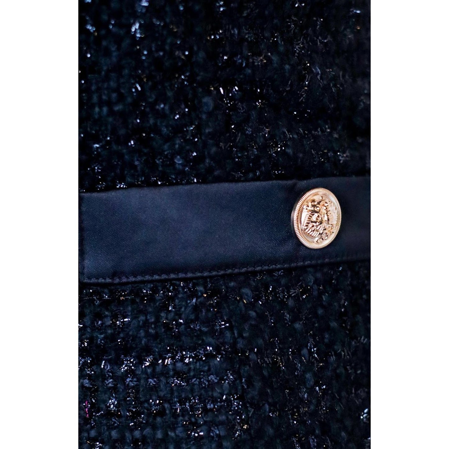Selina Tweed Mini Dress, Black